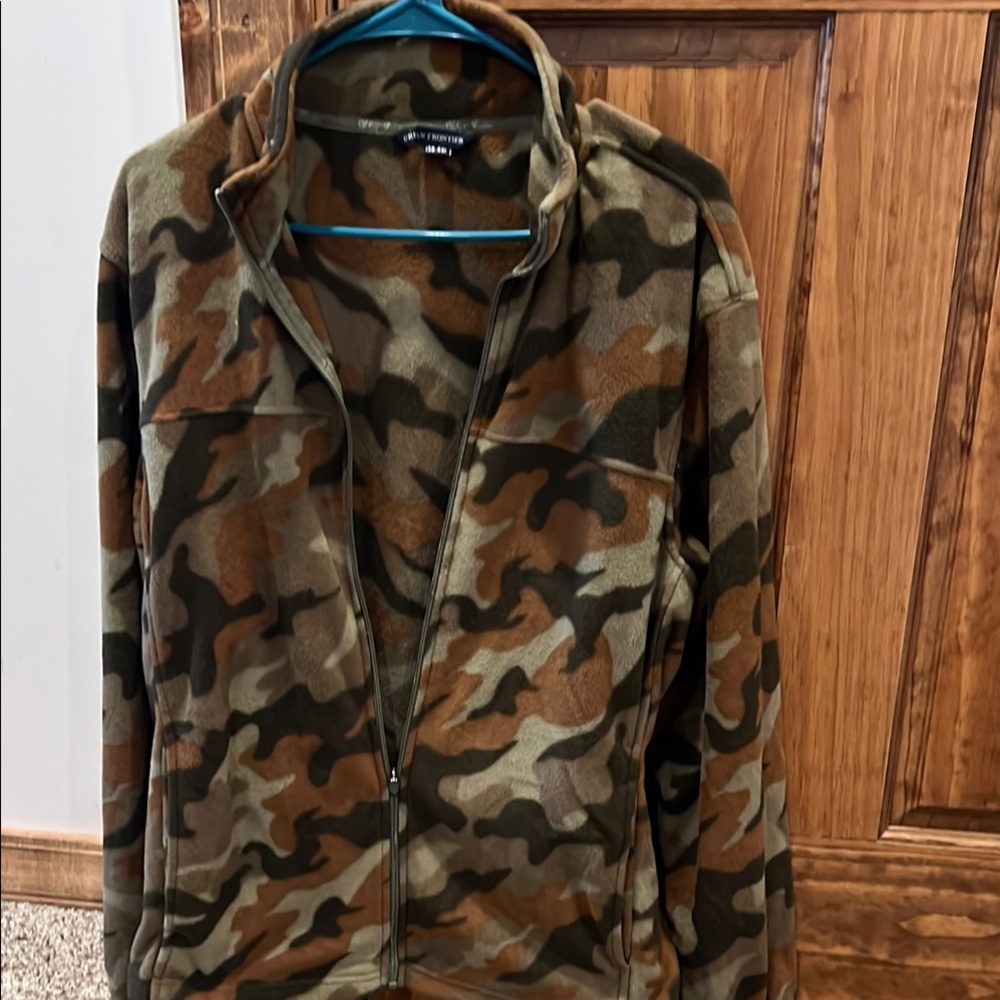 George Green and Brown Lightweight Camouflage Shirt Jacket